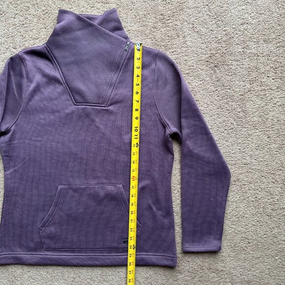 EMS Sweater Womens Large Pullover Purple Pockets Polyester Zip Eastern Mountain - Picture 8 of 11